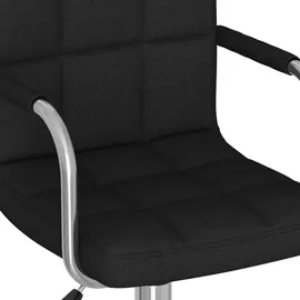 vidaXL Bürostuhl Drehbar Stoff Schwarz