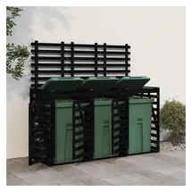 vidaXL Mülltonnenbox für 3 Tonnen 120 x 80 x 110 cm schwarz