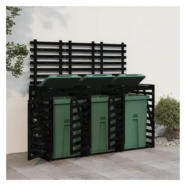 vidaXL Mülltonnenbox für 3 Tonnen 120 x 80 x 110 cm schwarz