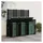 vidaXL Mülltonnenbox für 3 Tonnen 120 x 80 x 110 cm schwarz