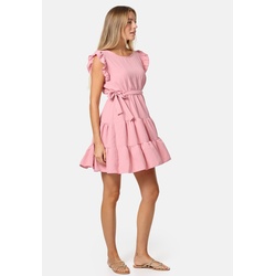 PM SELECTED Damen Minikleid Sommerkleid Midi Kleid mit Rüschen in Einheitsgröße PM27
