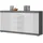 inn.furn Sideboard 165 x 85 x 37 cm Grau / Weiß Hochglanz