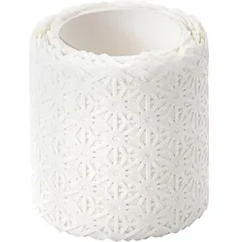 Folia Washi-Dekor Blüten weiß Deko-Klebeband 50 mm x 5 m
