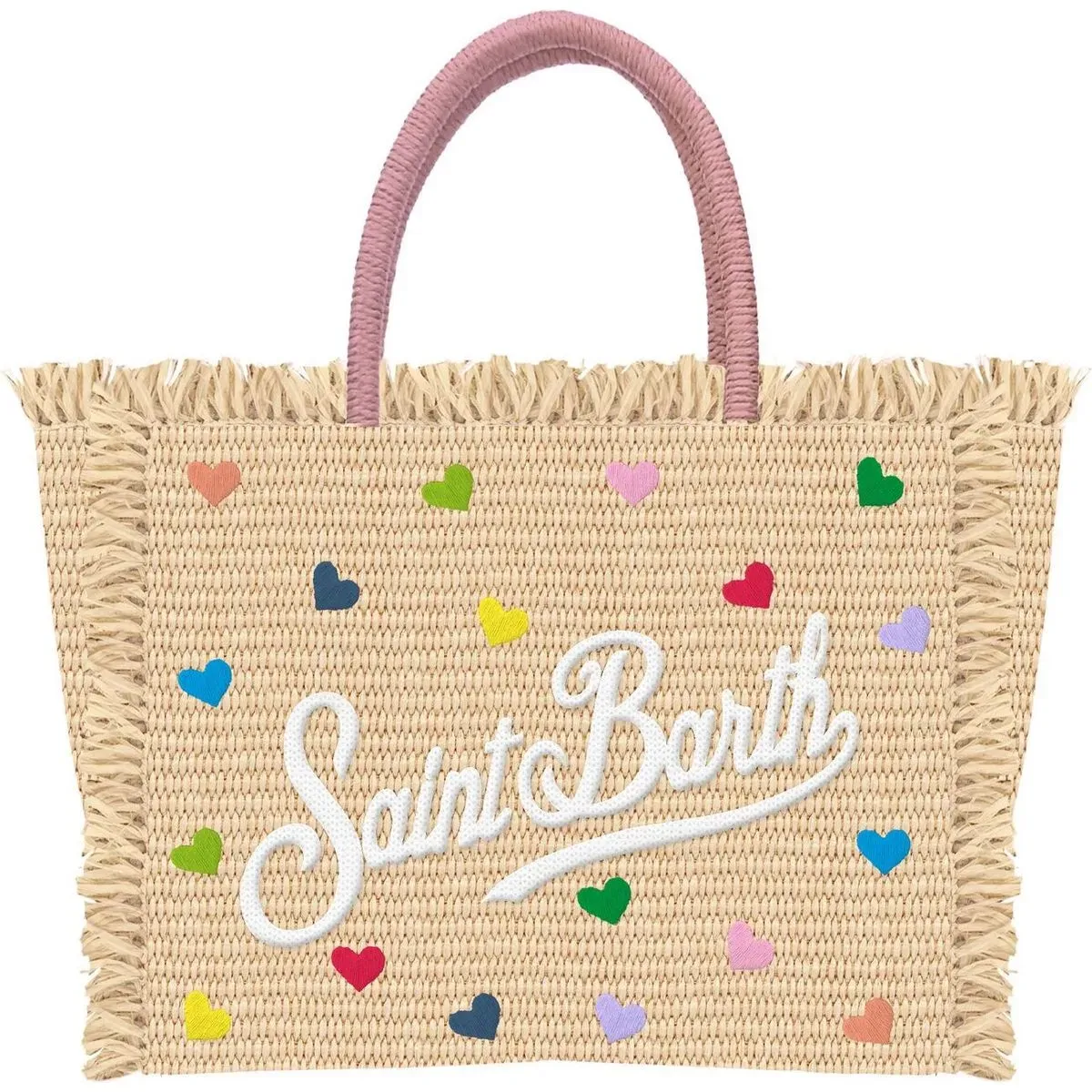 MC2 Saint Barth Colette Straw N Hand Bag With Strap mini hearts col emb (00344L) ONE SIZE