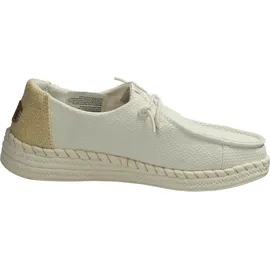 HEYDUDE Hey Dude Wendy Espadrille Woven, Zapatos sin Cordones para Mujer, White 37 EU