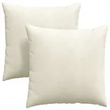 vidaXL Sofakissen 2 Stück Creme 80 x 80 cm Cordstoff