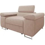 Mirjan24 Sessel, Rosa, 1-Sitzer, Rechteckig, 134x90x102 cm, Wohnzimmer, Sessel, Polstersessel