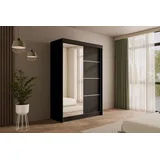 altdecor Kleiderschrank, Schwarz, Holzwerkstoff, 120x215x61 cm Schlafzimmer, Kleiderschränke