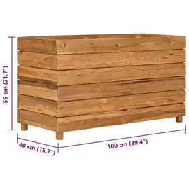 vidaXL Hochbeet 100 x 40 x 55 cm Braun