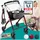 eloneo Wohnungsrollator 54cm breit faltbar und leicht mit Tablett rot