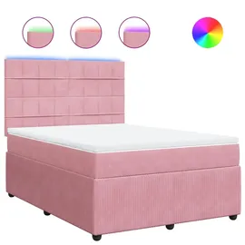 vidaXL Boxspringbett 140 x 200 cm Rosa