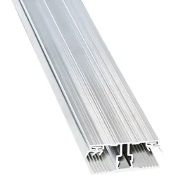 A2 Deckprofil + Gummi Auflageband | Mittelprofil | 16 mm | Aluminium und Gummi | Blank | 2500 mm
