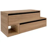 Fackelmann Waschbeckenunterschrank,inks Vita 128,7cmx51,6cm x46,5cm Oak/Schwarz