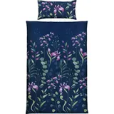 Erwin Müller Mako-Satin Bettwäsche in dunkelblau | 155x200 cm 40x80 cm)