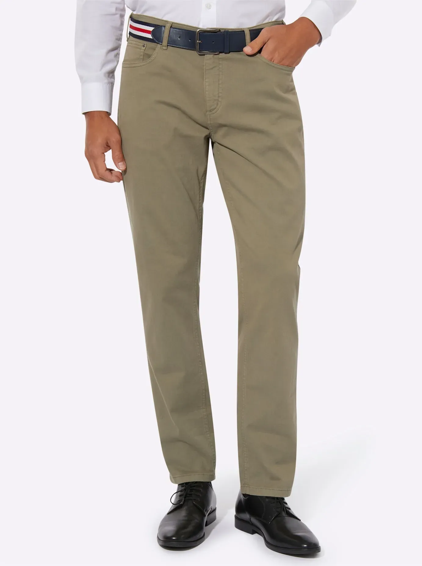 Bootcuthose CLASSIC, Herren, Gr. 50, Normalgrößen, khaki, 97% Baumwolle, 3% Elasthan, unifarben, Hosen
