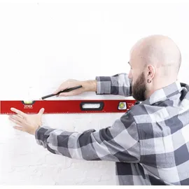 Stier Premium Wasserwaage mit Magnet und drei Libellen 400 mm ±0,5 mm/m