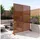 casa.pro Garten-Paravent 180 x 120 cm Braun Stahl