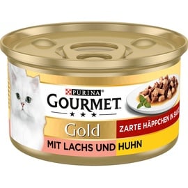 Purina Gourmet Gold Zarte Häppchen in Sauce Lachs & Huhn 48 x 85 g