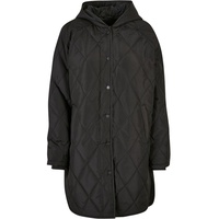 URBAN CLASSICS Oversized Diamond Quilted Hooded Coat in Schwarz, L