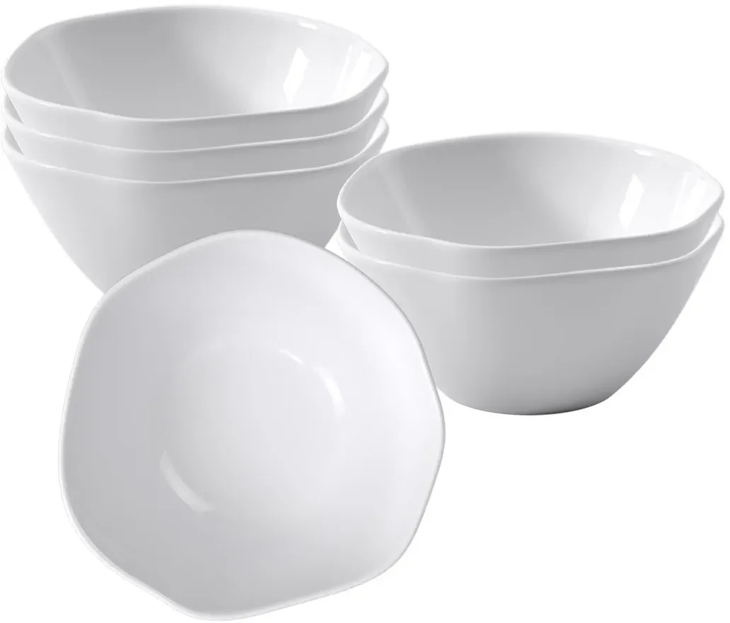 Dipschale VILLEROY & BOCH "Dipschalen Pura ø 8,7 cm 6er Set weiß", weiß, B:8,6cm H:4,1cm L:8,7cm T:8,7cm Ø:8,7cm, Schüsseln, Dipschale, Spülmaschinenfest, Mikrowellensicher