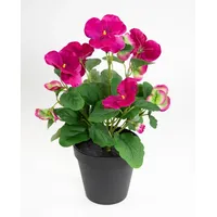 Seidenblumen Roß Stiefmütterchen 30cm im Topf FT Kunstpflanzen künstliche