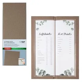 Sigel Getränkekarten-Mappe A4 Beige 1 St.