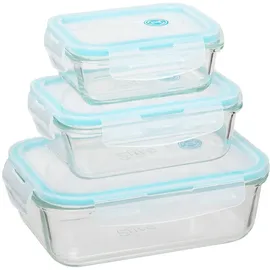 5 five simply smart 5five Simply Smart Frischhaltedosen-Set, Clipeat glas