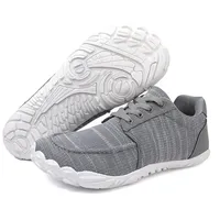 HUSK'SWARE Barfußschuh (Leicht & Dämpfend, Freizeit- und Outdoor Schuhe Unisex, Leichte Freizeitschuhe, Atmungsaktiv, Unisex Wanderschuhe) Bequeme Outdoor-Sneaker mit breiter Zehenbox grau 40 EU