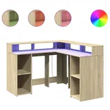 vidaXL Schreibtisch Sonoma Eiche braun