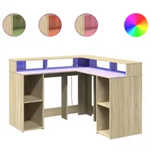 vidaXL Schreibtisch Sonoma Eiche braun