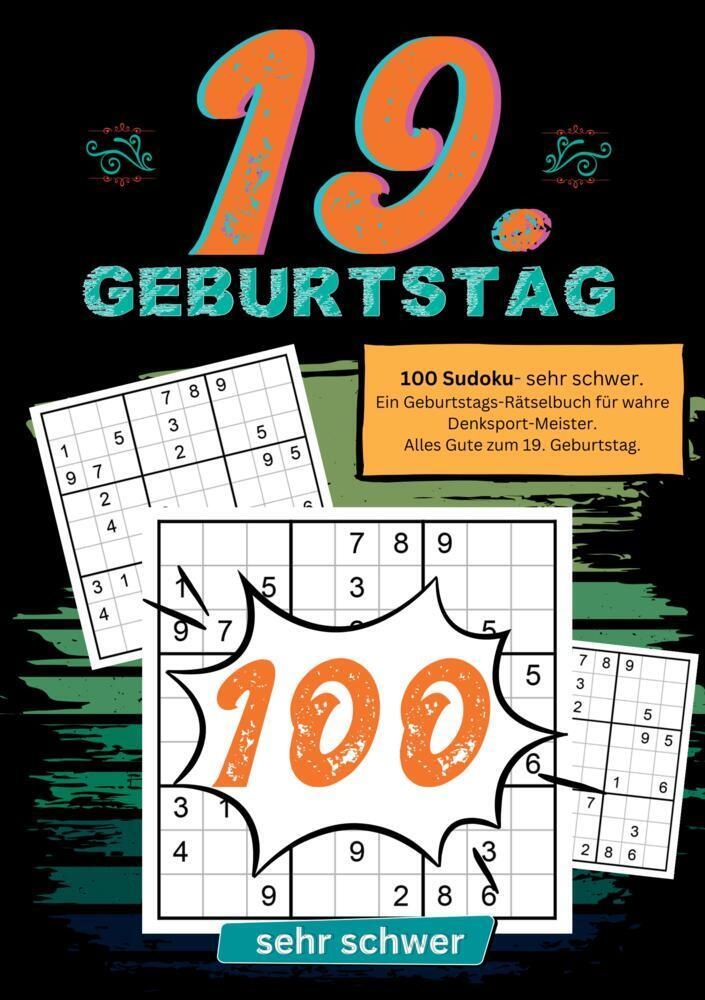 19. Geburtstag- Sudoku Geschenkbuch - Geburtstage mit Sudoku  Kartoniert (TB)