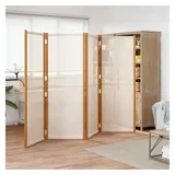 vidaXL 4-tlg. Raumteiler Cremeweiß 280x180 cm