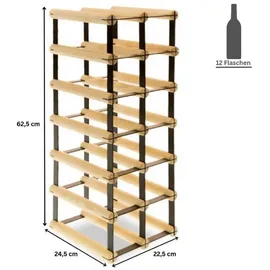 Proregal Weinregal 62,5 x 22,5 x 24,5 cm Natur
