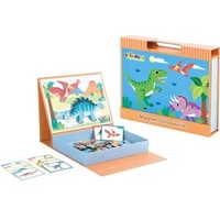 Vedes SpielMaus Holz Magnet Puzzle-Box ''Dinosaurier'', 61 Teile