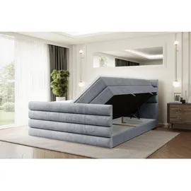 altdecor Boxspringbett Grau, Holzwerkstoff, Höhe ca. 20 cm 140x200 cm, Schlafzimmer, Betten, Boxspringbetten