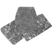 Leonique Badematte »Marble«, Höhe 15 mm, rutschhemmend beschichtet, fußbodenheizungsgeeignet-schnell trocknend-strapazierfähig, grau