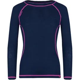 TROLLKIDS Merino Funktionsunterwäsche-set - Navy / Magenta - 128 cm