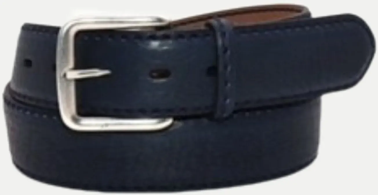 4cm breiter Gürtel aus Bisonleder Blau 110