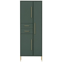 Lomadox Hochschrank mit 3 Türen in waldgrün, b/h/t: ca.
