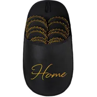 ONVAYA ONVAYA® ABS Gästepantoffel | Home schwarz-gold | 6er Set | Antirutsch Sohle | Hausschuhe | Filzpantoffel | Gr. 36-45 Gästehausschuhe