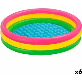 Intex Aufblasbares Planschbecken für Kinder Sunset Ringe 131 L 114 x 25 x 114 cm (6 Stück)