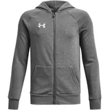 Under Armour Rival Fleece Kapuzenjacke Jungen 025 castlerock light heather/white S 127-137 cm