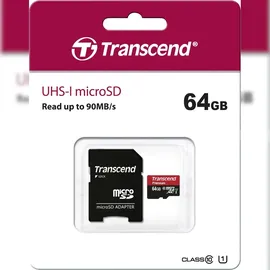 Transcend microSDXC 64GB Class 10 UHS-I + SD-Adapter