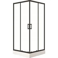 Adgo Bresso Dusche Duschkabine Duschwand Komplettdusche Quadratisch 80X80 Mit Schwarzem Duschbecken