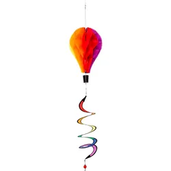 Windspiel Hot Air Balloon Twisted, Deko-Ballon mit kugelgelagertem Wirbel One Size