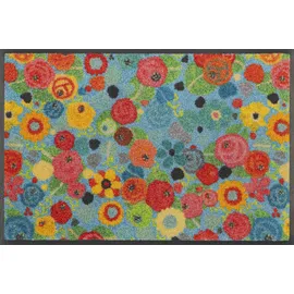 Wash+Dry Fußmatte, Flower Power 40x60cm, innen und außen, waschbar, bunt