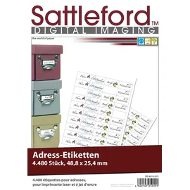 Sattleford Adressetiketten 10100 Weiß 99,1 x 57 mm 1000 St.