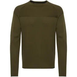 Strickpullover BLEND "Strickpullover BHAdriano", Herren, Gr. XXL, grün (winter moss), Obermaterial: 100% Baumwolle CO., casual, normal, ohne Ausschnitt, Langarm, Pullover