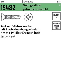 Industrial Quality Supplies ISO 15482 Senk-Bohrschrauben Stahl ST 6,3
