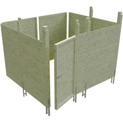 Carport-Geräteraum SKANHOLZ "Abstellraum C8", grün, Holz, Gerätehäuser, aus Profilschalung